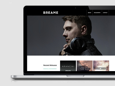 Breame.com brand identity music producer trance music web design