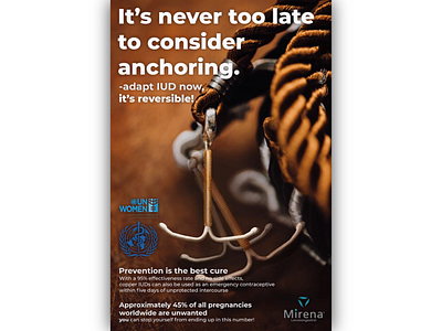 Birth Control Awareness Poster for Mirena—an IUD manufacturer