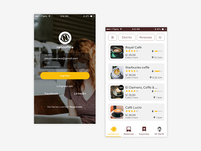 App design for coworking android app coffe coffee shop coworking ux