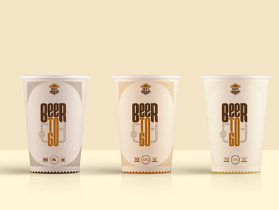 Paper Cup Design alcohol beer branding branding element design
