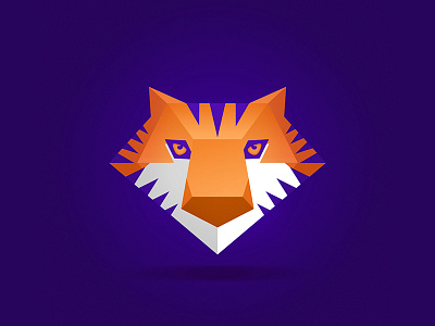Easy Tiger 3d animal diamond easy tiger face logo mark mascot tiger vector