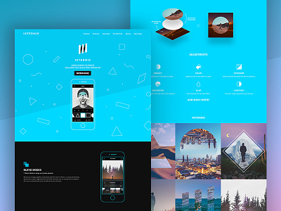 Website for Intermix App app branding collage editing ios ui web web design website