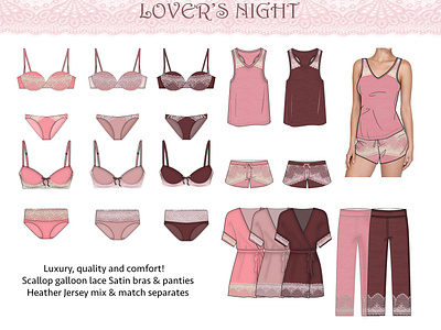 Intimates Sleep Collection cads design designer illustration