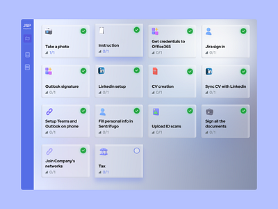 Onboarding process 3d crm das dashboard design glassmorphism graphic design onboarding ui