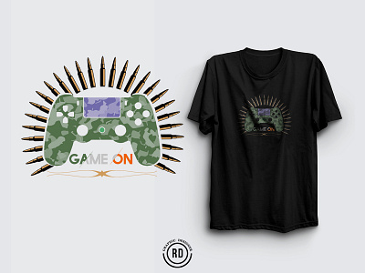 Army print gaming t-shirt design illustration. 3d advertising animation army art brand branding bullet custom design gaming graphic design illustration logo motion graphics print printing tee ui vector