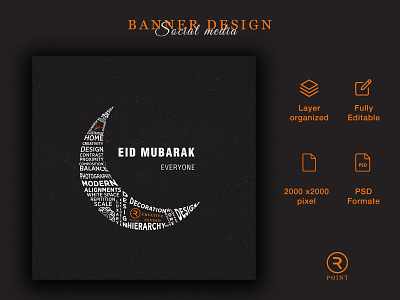 Eid Creative Banner 2022 advertising banner deisgn brand branding cover photo creative design facebook graphic design illustration instagram lettering modern simple social media trendy type typography vector youtube