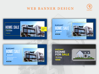 Real estate Home sale advertising, web banner design