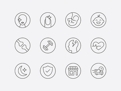 Line icon set flat graphic design icon design icons illustration line icons minimal outline ui ux vector