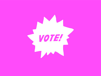 Vote! Icon colorful icon icon illustrative icon pink political icon vote vote icon voting