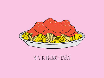 Pasta Illustration colorful illustration food illustration illustrated by hand pasta