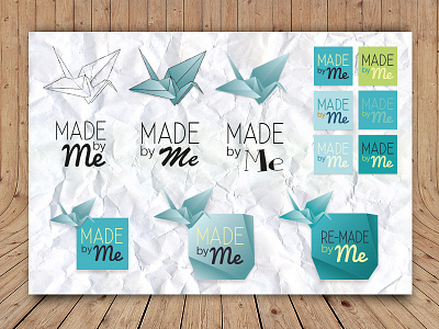 Re-Made by Me LOGO artistic direction fourniture fournitures identity logo origami paper restoration