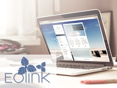 Eolink artistic direction ecology energy green identity logo web design webdesign website windmill