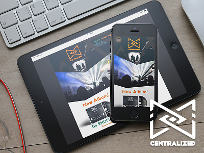 Centralized album artistic direction band identity logo music music band promo web design webdesign website