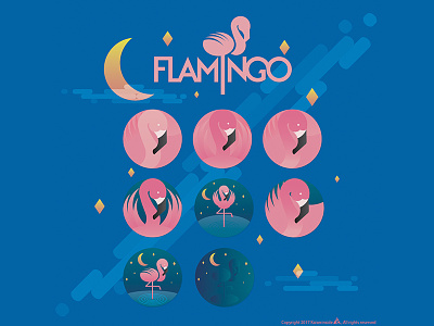 Flamingo logo study. design flamingo graphic kaiserinside logo