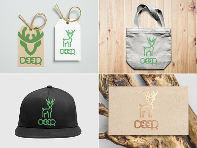 Deer Logo. Mockups & Goodies branding deer design designthinking goodies graphicdesign kaiserinside logodesign logos mockup