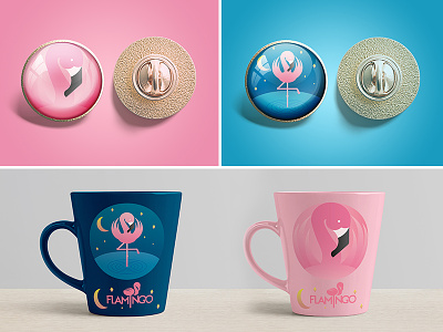 Flamingo logo study. Mockups & Goodies design designthinking graphicdesign kaiserinside logo logodesign logos mockup