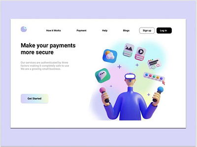 Landing Page design illustration ui ux