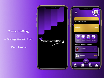 SecurePay app branding design icon illustration logo typography ui ux vector