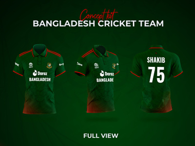 Kit Design bangladesh bangladesh cricket team jersey concept concept jersey concept kit cricket jersey design graphic design illustration jersey jersey mock up kit design mock up