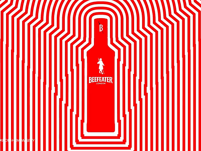 Hello Dribbble 🏀 ae after effects animation beefeater bottle branding debut design gin glitch lines logo red vector