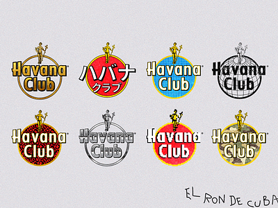 Havana Club Logo Twists branding chrome design globe gold graphics havana havana club leopard logo pixel pool streetwear