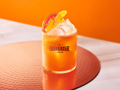 Beefeater Gin - Carrot Citrus Crush beefeater cocktail drink gin ice photography shoot shooting