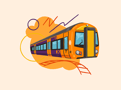West Midlands Railway branding digital illustration digitalart illustration train trains transport transportation design vector