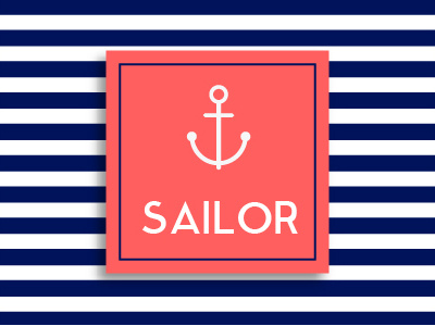 Hello dribbble anchor branding identity illustration logo sailor stripes