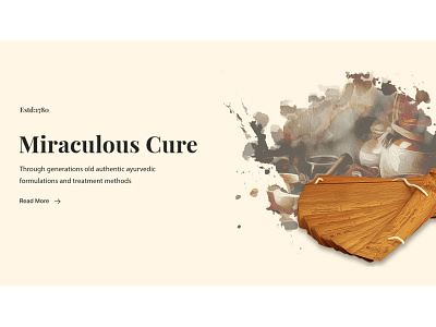 Ayurvedic hospital wesite banner branding graphic design ui