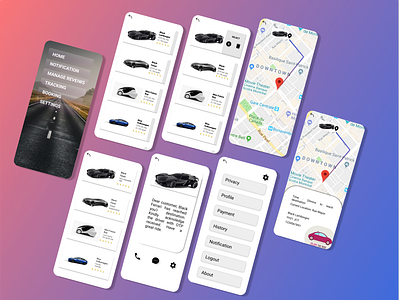 Book Me a Car! app car design figma icon ui ux