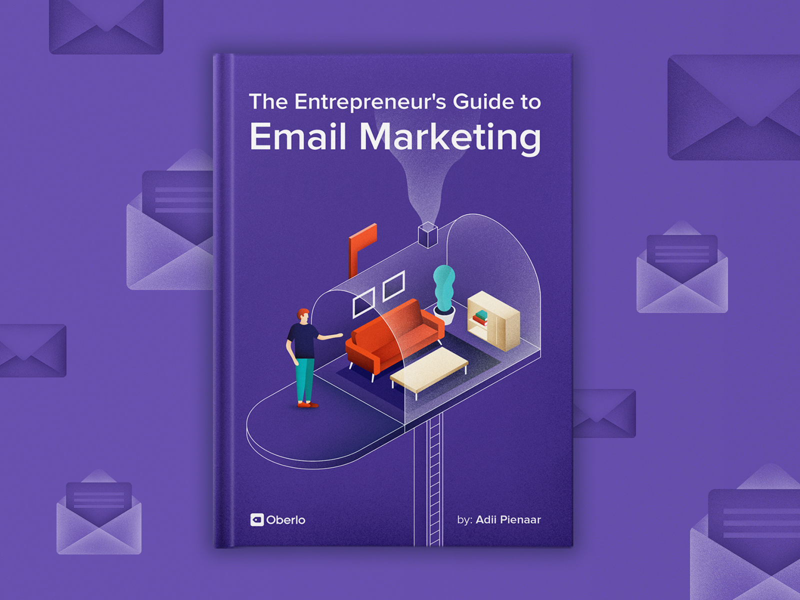 Email marketing ebook cover by Oberlo on Dribbble