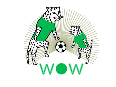 Logo of kit's football group brand design character soccer tiger visual design