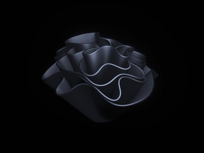 Abstract Black Rose - Made with Blender 3d blender design render wallpaper