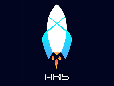 Rocketship logo - Axis🚀 - Day 1 of #dailylogochallenge axis dailylogochallenge dlc graphic design illustration logo rocket