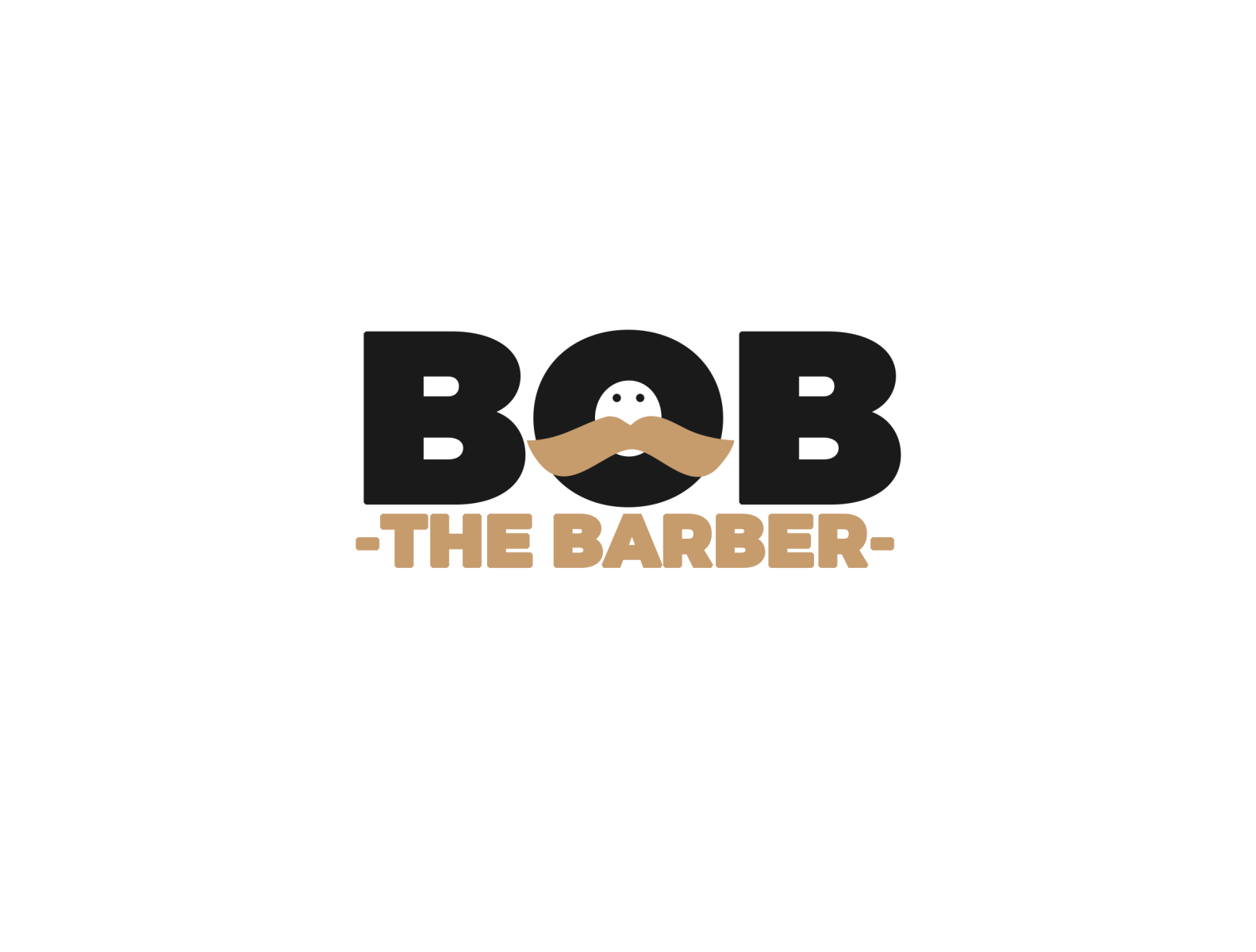 Bob the barber - Day 13 of #dailylogochallenge by Arjun on Dribbble