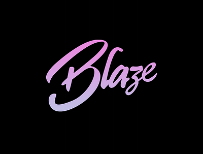 Blaze - Handwriting logo - Day 15 of #dailylogochallenge dailylogochallenge design dlc graphic design handwriting illustration logo typography vector