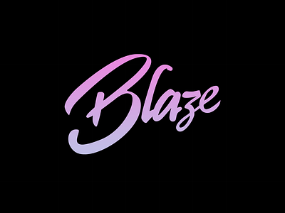 Blaze -  Handwriting logo
- Day 15 of #dailylogochallenge