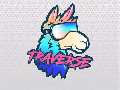 Traverse Mascot - Rainbow Llama branding character character design design graphic design illustration logo mascot design