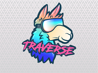 Traverse Mascot - Rainbow Llama