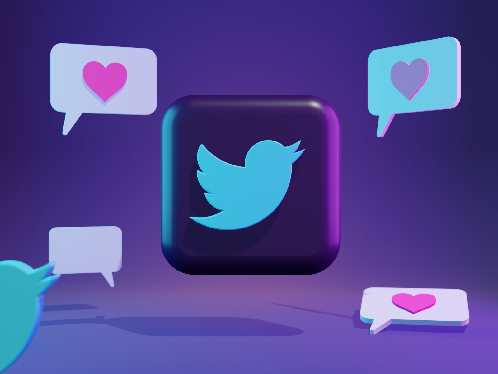 3D Twitter Logo For Website By Sohel Ahammad On Dribbble