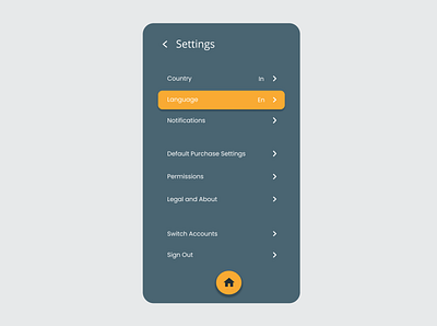 Daily UI : 007 ~ Settings app colors design ui