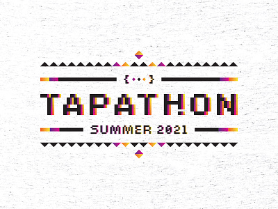 Tapathon Shirt badge branding clean colorful crest design gaming geometric illustration logo pixels shapes simple t shirt video games