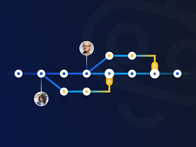 DevCycle Release Graphic branch clean code coding colorful dark design developers gradient graphic design illustration merge release simple vector