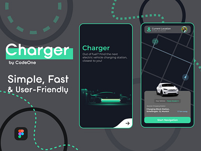 CHARGER - UI/UX DESIGN app app design app store apple branding charger code design graphic design innovative ios marketing mobile new tech technology tesla ui ux