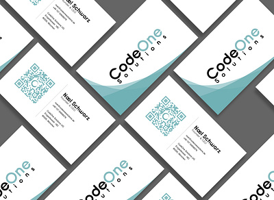 Business Card Presentation - CodeOne branding business business card card code code one cyan design graphic design id illustration layout logo new one presentation public ui vector