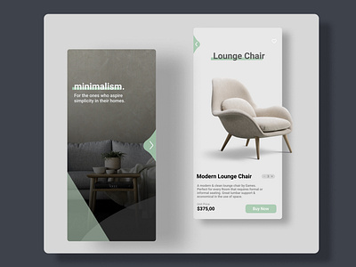 minimalism. - Concept mobile furniture UI/UX Design