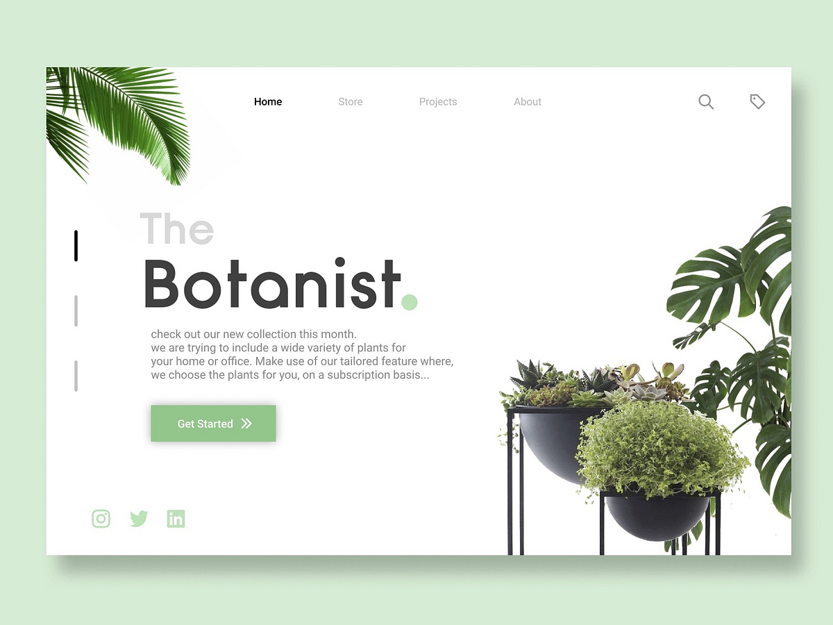 Web Concept Design - Flower & Plant Shop by -- for CodeOne Design on ...