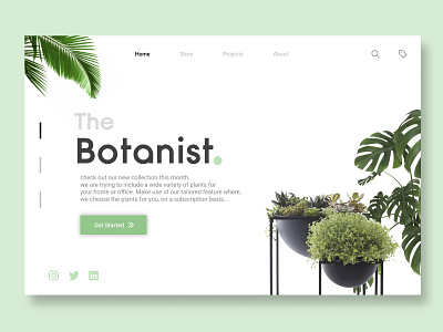 Web Concept Design - Flower & Plant Shop