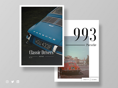 Hard Cover Magazine Design - Vintage Cars