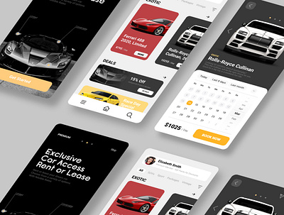 Car Rental App Design app brand design branding car cars clean concept design inspiration minimalistic modern new orange template ui ux